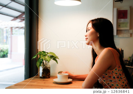 Cafe with two girls Cafe with two girls 12636841
