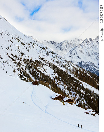 Houses at mountains - ski resort Solden Austria 12637587