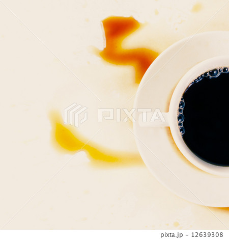 Cup of morning coffee with stains Cup of morning coffee with stains 12639308