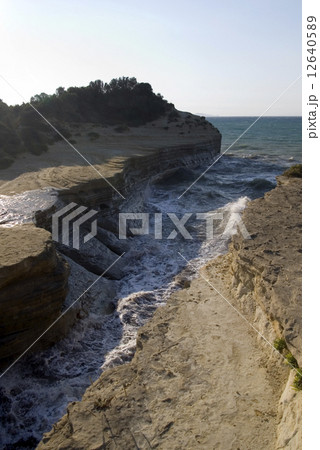 Canal D'Amour beach view, Corfu, Greece 12640589
