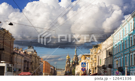 View of a street in St. Petersburg . 12641336