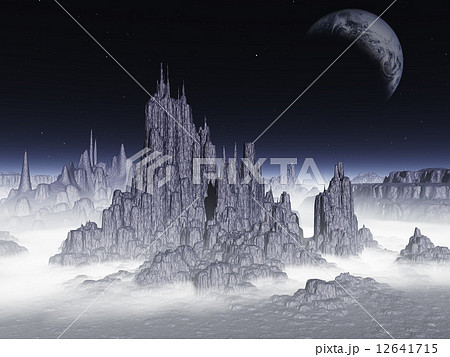 Fantasy landscape.Elements of this image furnished by NASA. 12641715