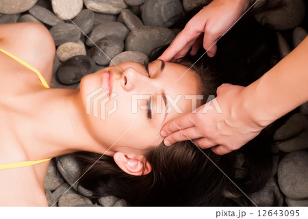 Young woman in japanese spa 12643095