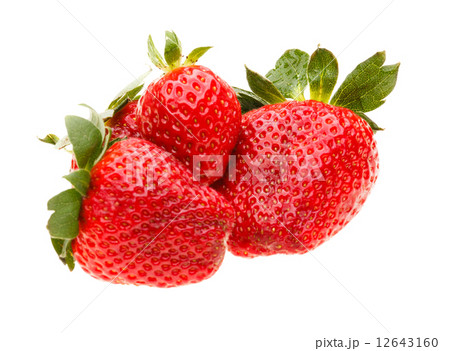 Strawberries berry isolated on white background 12643160