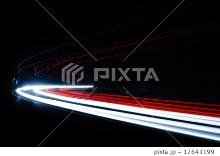 Car light trails in the tunnel. 12643199