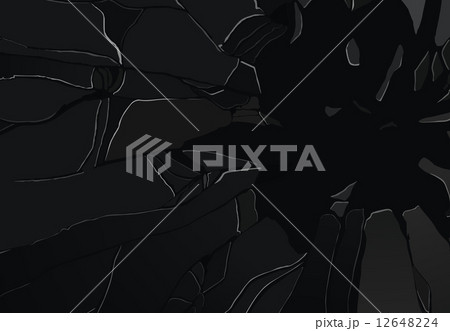 Pieces of demolished or Shattered glass on black Pieces of demolished or Shattered glass on black 12648224