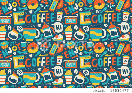 seamless coffee pattern seamless coffee pattern 12650477
