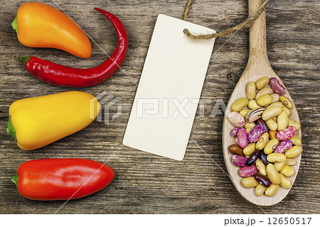 Variety beans with paprika and chili pepper  12650517