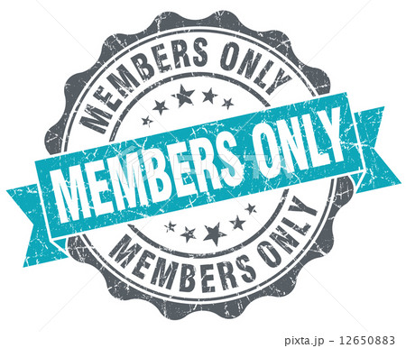 Members only blue grunge retro style isolated seal Members only blue grunge retro style isolated seal 12650883