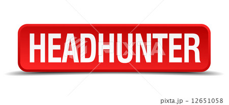 headhunter red 3d square button on white background headhunter red 3d square button on white background 12651058