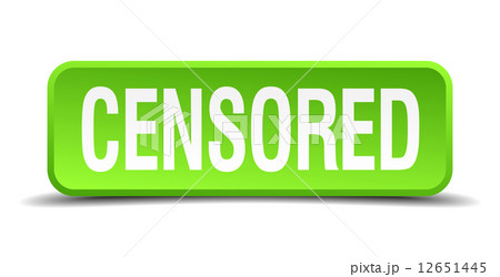 censored green 3d realistic square isolated button censored green 3d realistic square isolated button 12651445