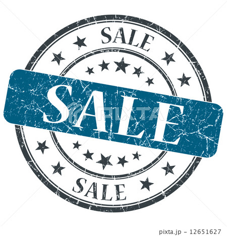 Sale blue grunge round stamp on white background Sale blue grunge round stamp on white background 12651627