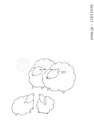 羊 塗り絵 羊 塗り絵 12653046