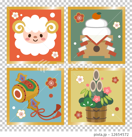 新年的卡片材料 新年的卡片材料 12654572