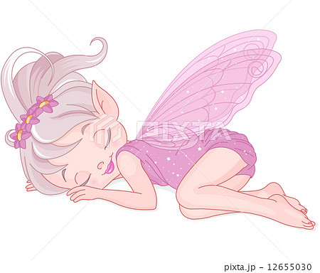 Sleeping Pixy Fairyのイラスト素材