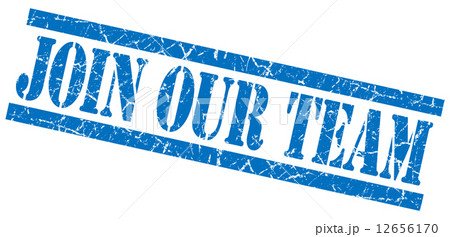 join our team blue grungy stamp on white background join our team blue grungy stamp on white background 12656170
