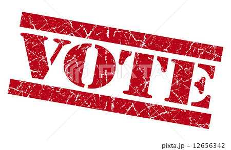 Vote red grunge stamp Vote red grunge stamp 12656342