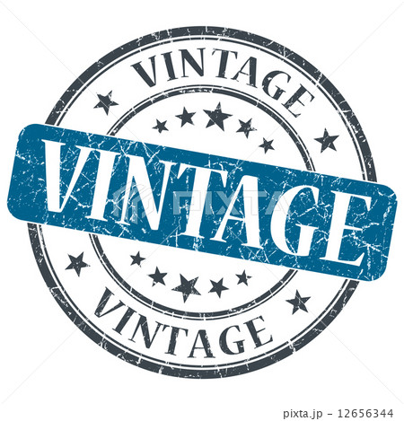 Vintage blue grunge textured vintage isolated stamp 12656344