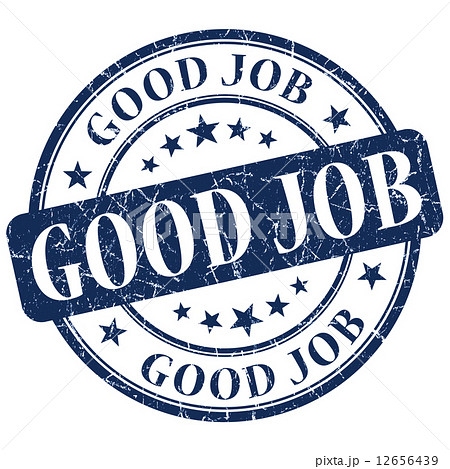 Good Job Blue Stampのイラスト素材 Good Job Blue Stampのイラスト素材