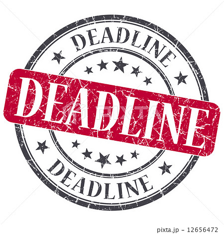 Deadline red grunge textured vintage isolated stamp 12656472