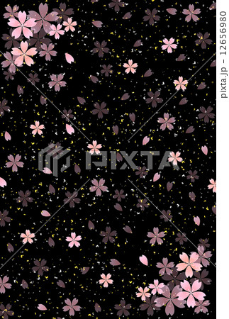 桜　年賀状　背景 12656980