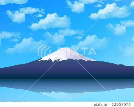 富士山 空 風景のイラスト素材