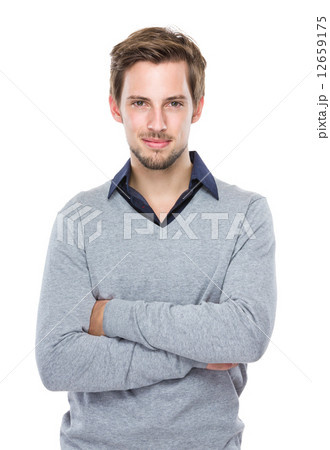 Man arm crossed Man arm crossed 12659175