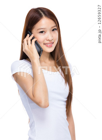 Woman talk on mobile phone Woman talk on mobile phone 12659327