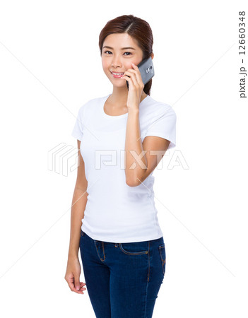 Woman use of phone Woman use of phone 12660348