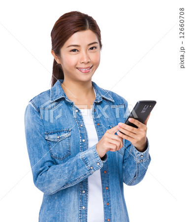 Woman use mobile phone Woman use mobile phone 12660708