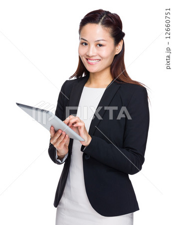 Woman with tablet Woman with tablet 12660751