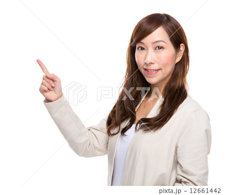 Woman finger up 12661442