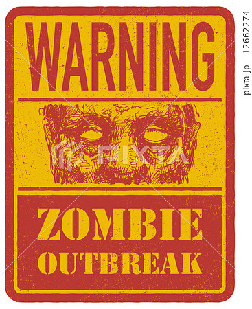 Zombie. Warning sign. Hand drawn. Vector illustration eps8 12662274