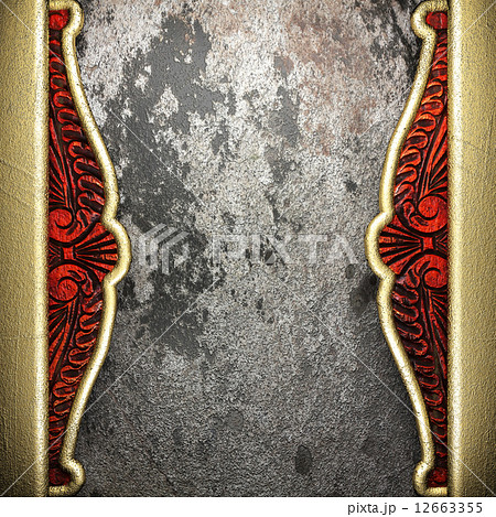 gold on stone background 12663355