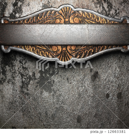 metal on stone wall 12663381