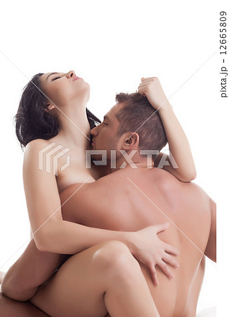 Exciting nude lovers posing at camera 12665809