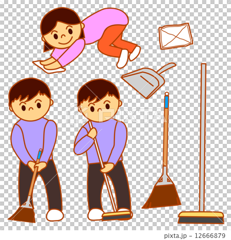 掃除イラストのイラスト素材
