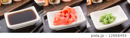 Traditional Japanese condiments. 12668493