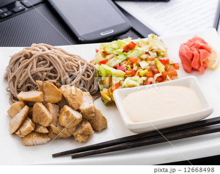 Quick asian style lunch in office 12668498