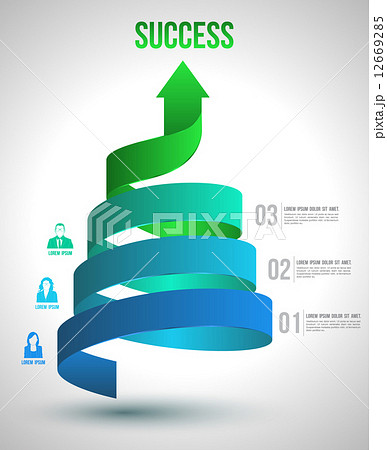 Arrow Twist Up To Success Number Options With のイラスト素材