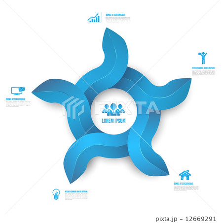 Abstract circle arrows 3D digital illustration Infographic Abstract circle arrows 3D digital illustration Infographic 12669291