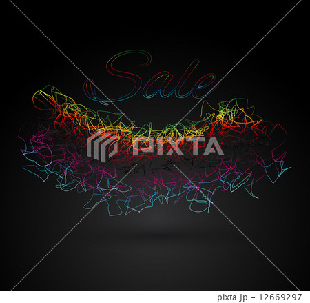 Abstract filament colour on black.  12669297