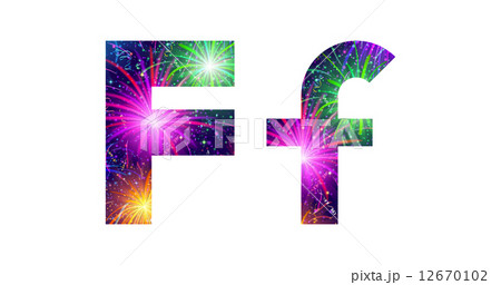 Set of letters, firework, F Set of letters, firework, F 12670102