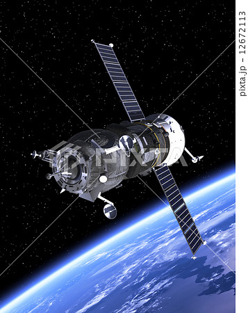 Spacecraft "Progress" Orbiting Earth 12672113