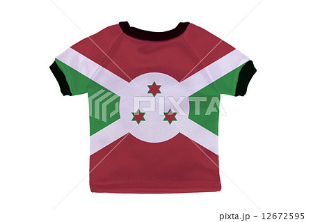 Small shirt with Burundi flag isolated on white background 12672595