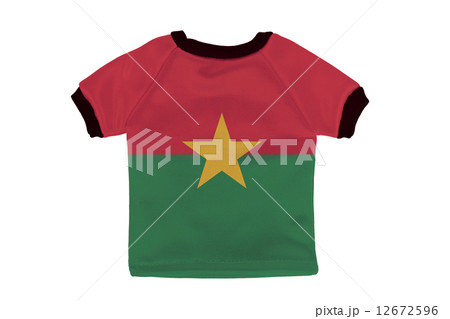 Small shirt with Burkina Faso flag isolated on white background 12672596