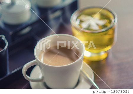 Coffee Cup and Green tea On Table 12673035