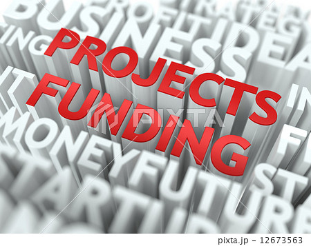 Projects Funding - Wordcloud Concept. 12673563