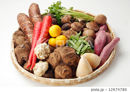 正月野菜の写真素材