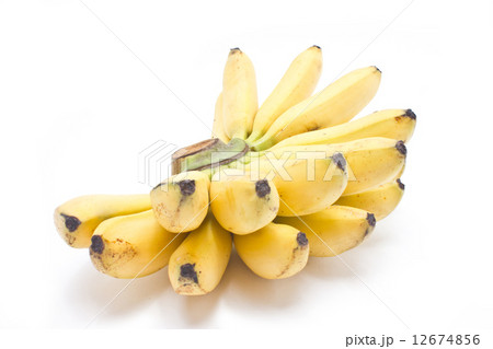 Bunch of asian bananas isolated on white background. 12674856